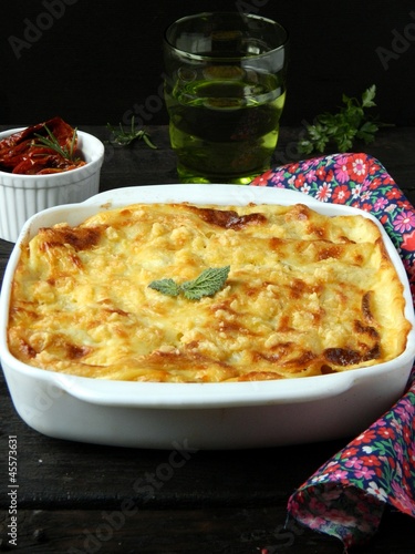 Lasagna with pumpkin