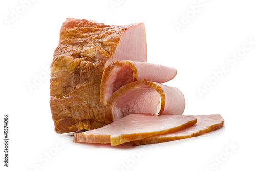 Thinly sliced ham