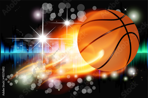 vector abstract background with basketball © Dan Kosmayer
