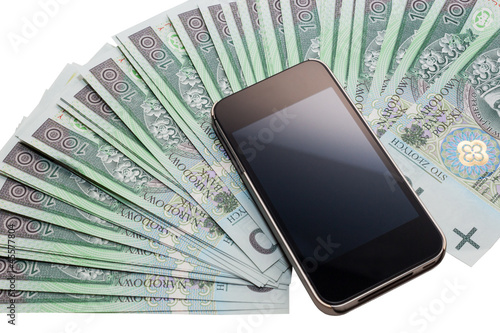 Undefined cellphone and a lot of money.