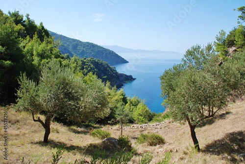 Coastline from Agii Anargiroi, Alonissos island, Greece