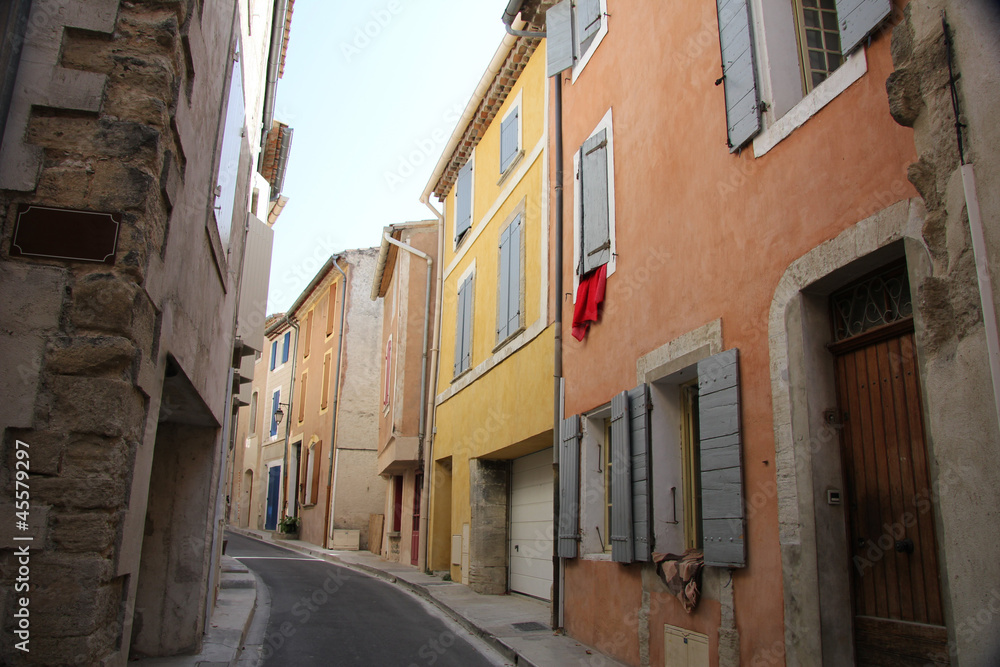 Colored houses in the Provence