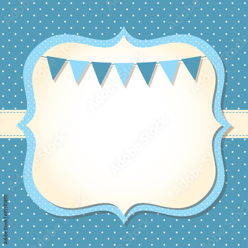 Baby boy arrival or shower card