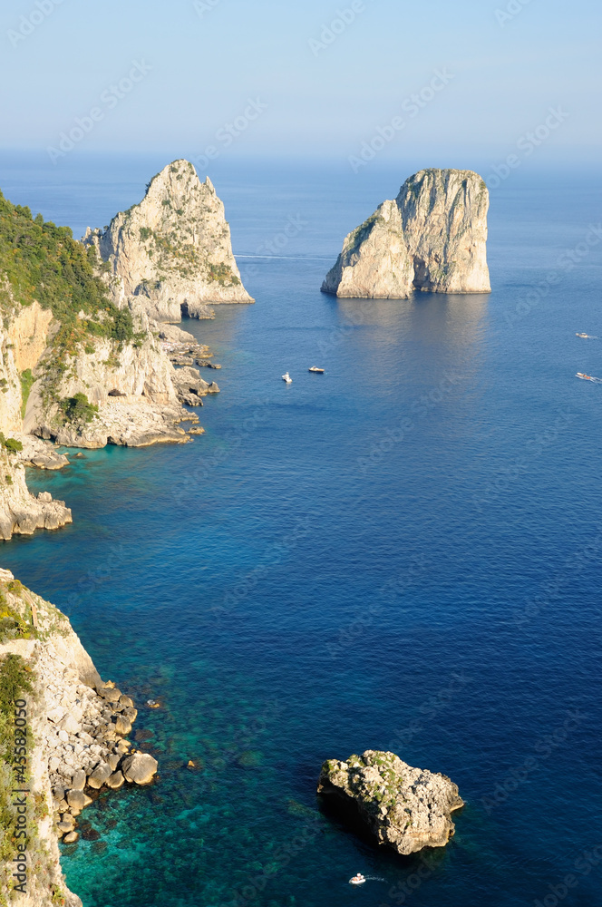 Capri island in Campania province, Italy