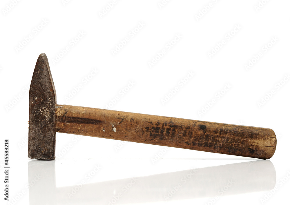old hammer - blacksmith tools isolated old hammer - blacksmith tools isolated