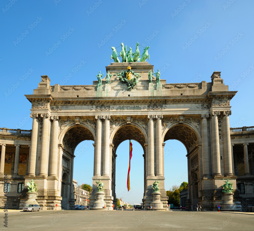 Triumph Arch in Cinquantennaire Parc in Brussels Triumph Arch in Cinquantennaire Parc in Brussels
