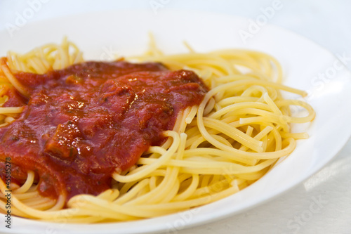 Traditional Italian spaghetti