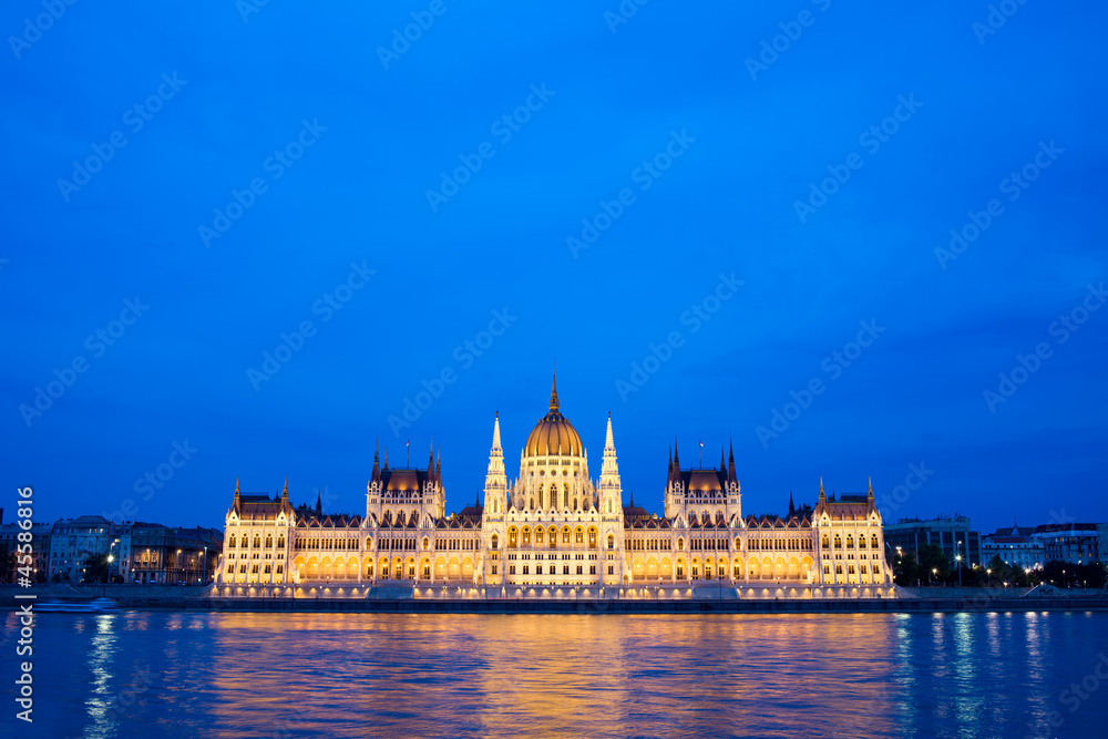 Budapest Parliament at Dusk