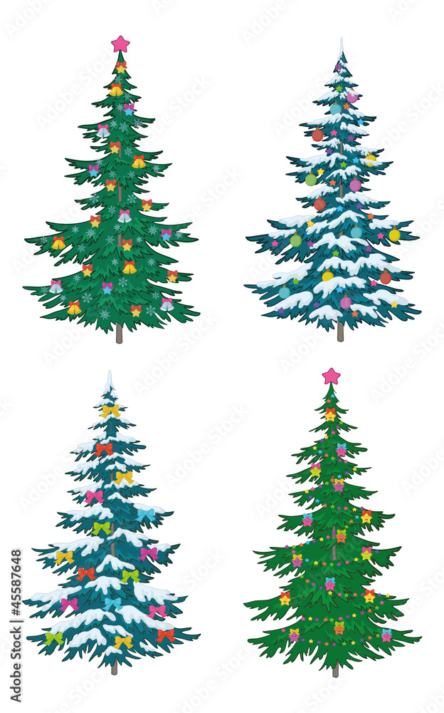 Obraz premium Christmas tree with decoration