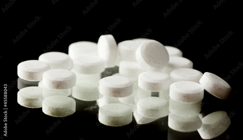 pills, on blue background pills, on blue background