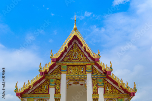 beautiful Buddhist  temple roof in Loei, Thailand © joloei