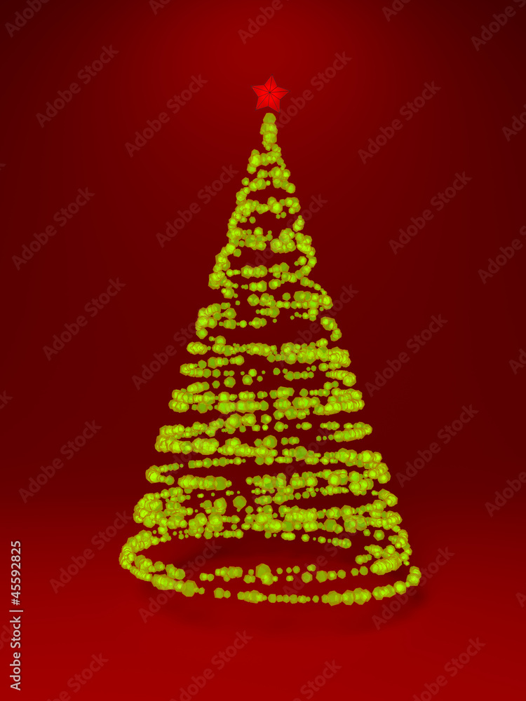 New Year tree made with lights New Year tree made with lights