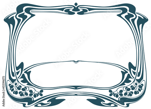 Abstract framework from the bound lines in style art-nouveau