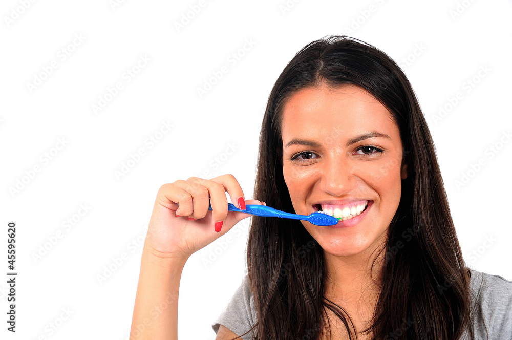 Isolated casual woman Isolated casual woman