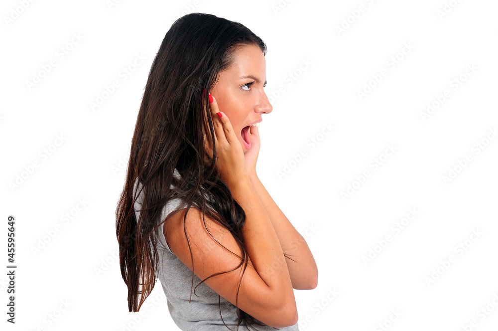 Fototapeta premium Isolated casual woman