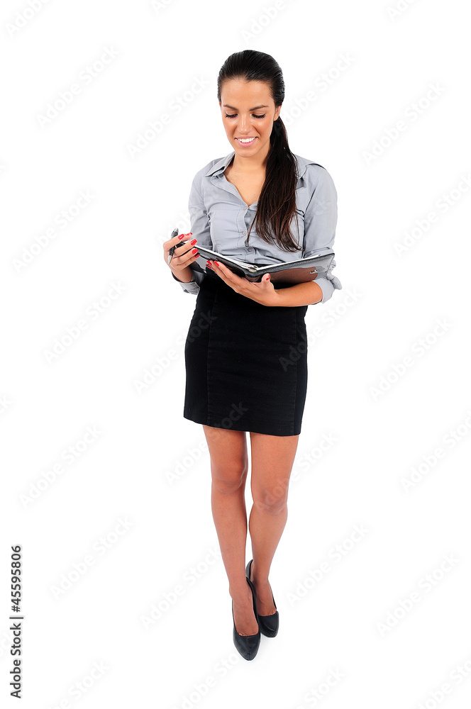 Isolated business woman Isolated business woman