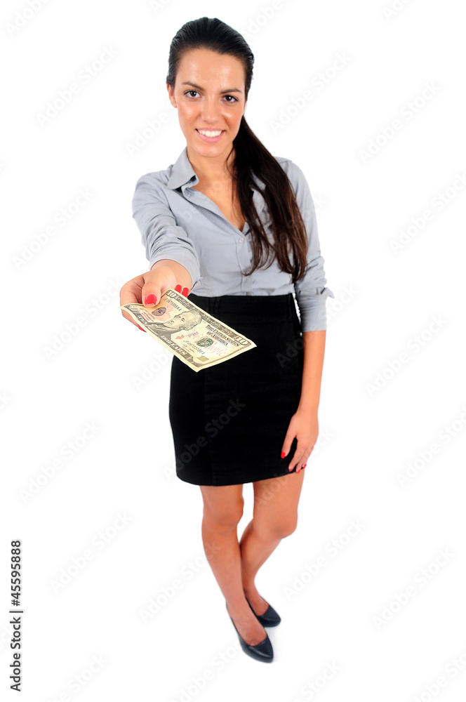 Isolated business woman