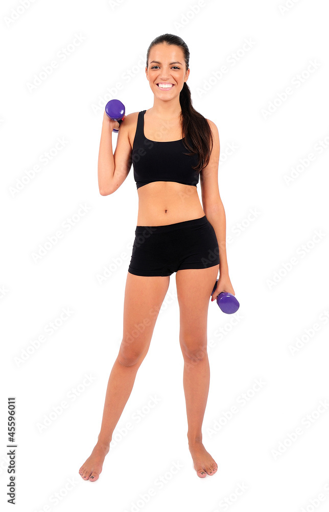 Isolated fitness woman Isolated fitness woman