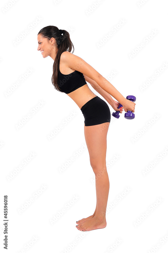 Isolated fitness woman Isolated fitness woman