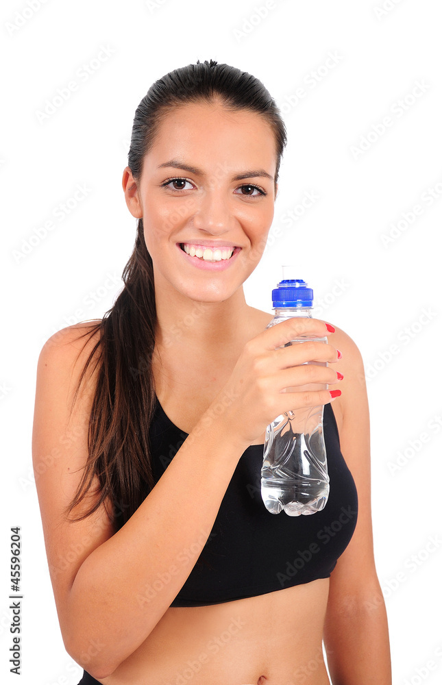 Isolated fitness woman Isolated fitness woman