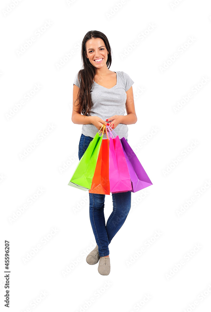 Isolated casual woman Isolated casual woman