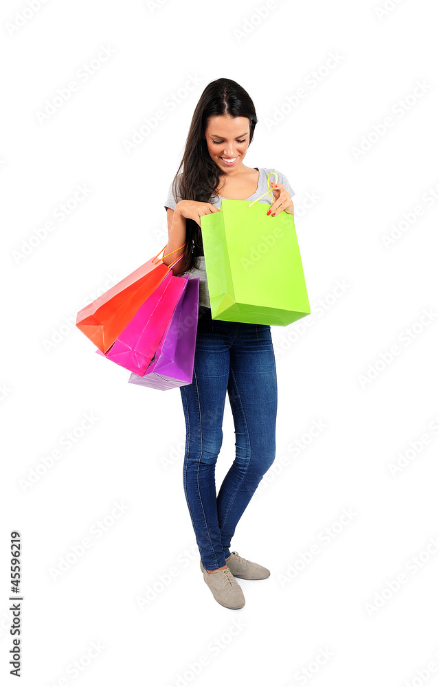 Isolated casual woman Isolated casual woman