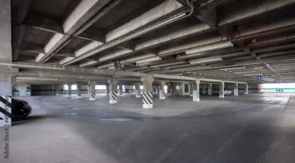 parking interior / underground garage parking interior / underground garage