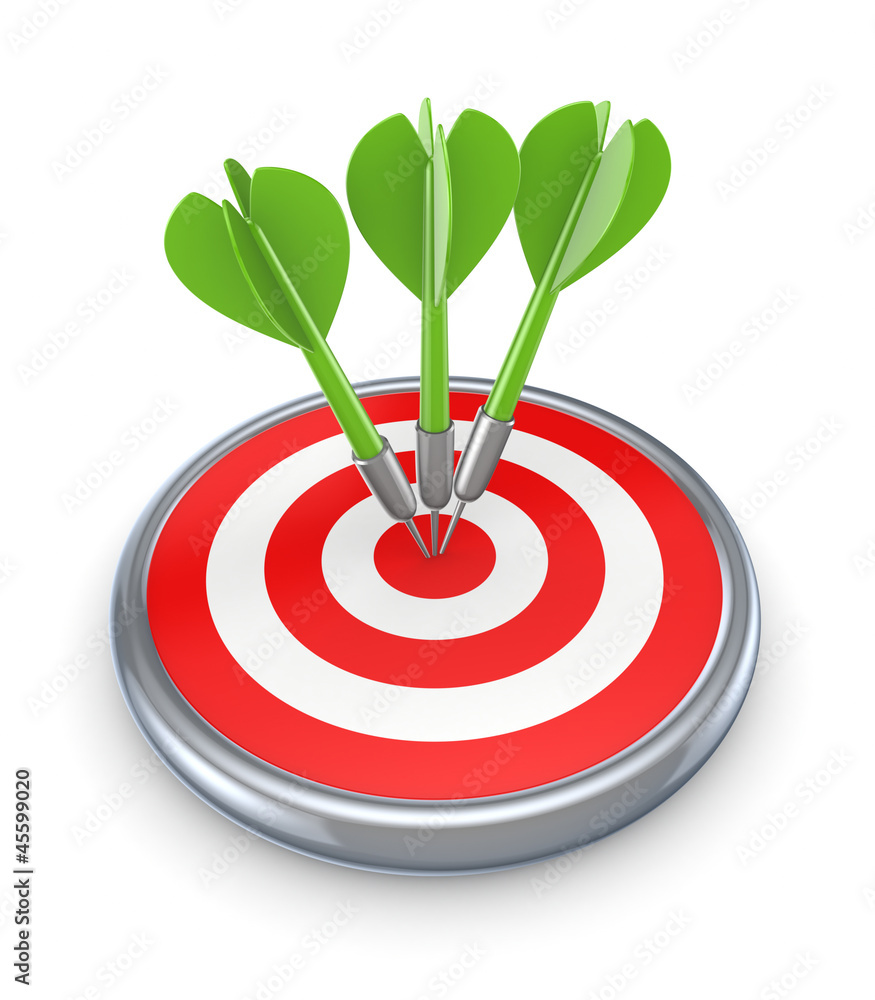 Dartboard isolated on white. Dartboard isolated on white.