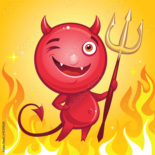 funny devil cartoon character