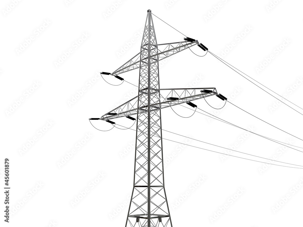 pylon isolated on white background pylon isolated on white background