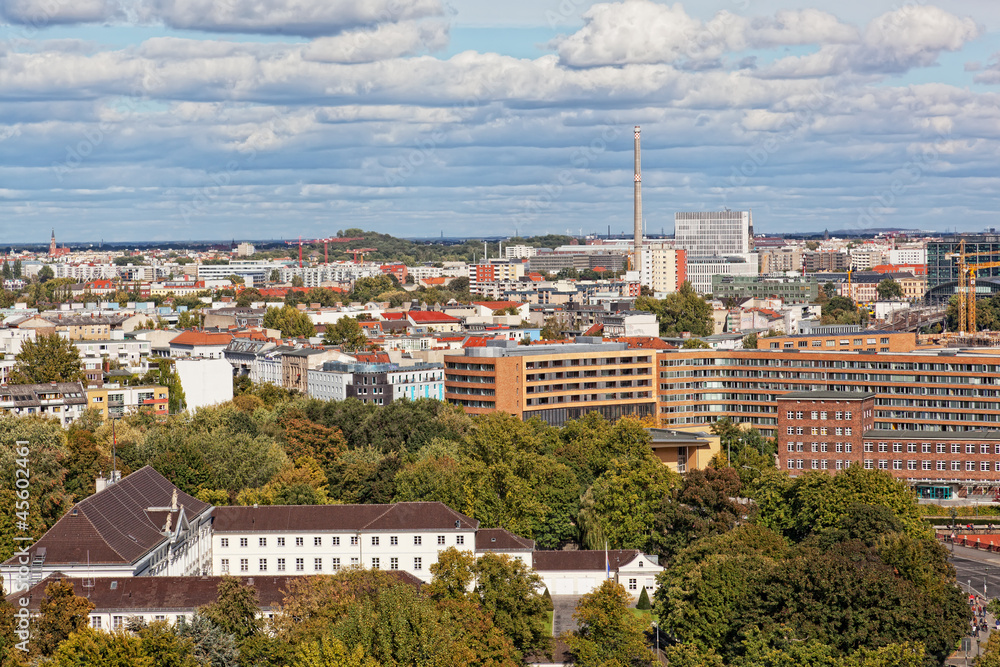 View of autumn Berlin from an observation deck