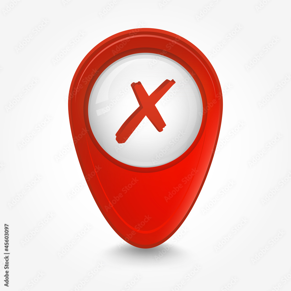 Fototapeta premium Puntatore 3D_rosso x