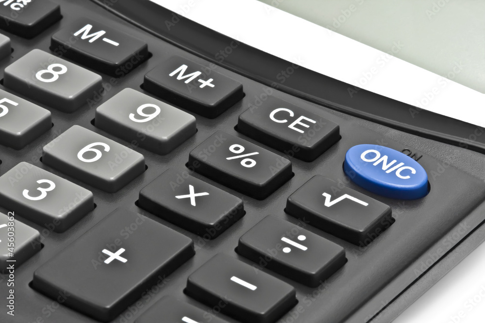 Buttons of calculator