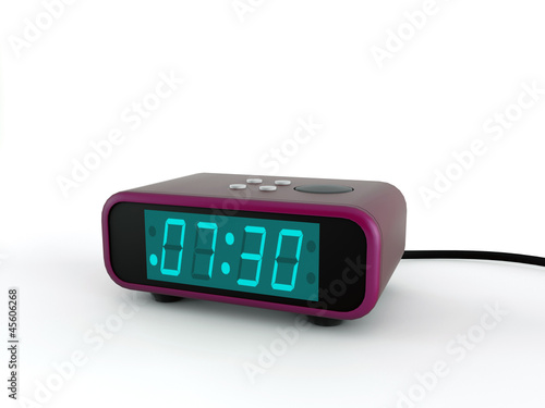 retro alarm clock violet