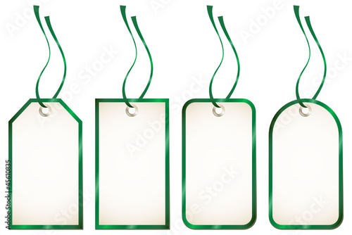 4 Hangtags Green Frame