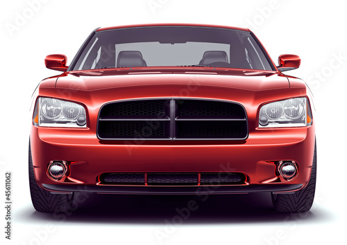 Front view of perfomance car