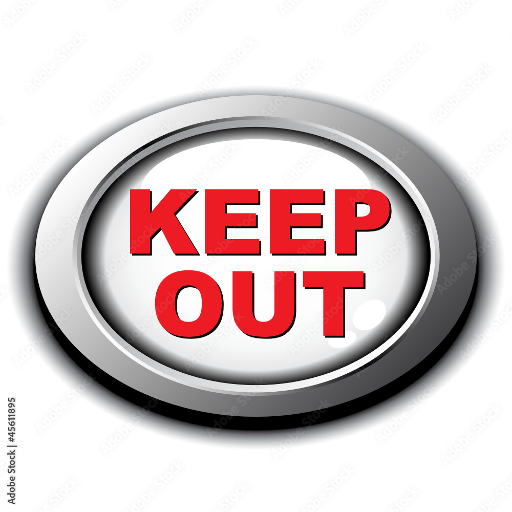 KEEP OUT ICON KEEP OUT ICON