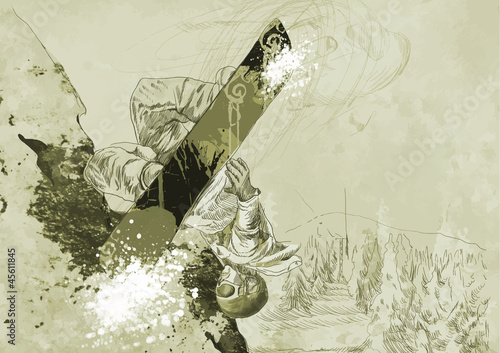 snowboarder (this is drawing converted into vector)