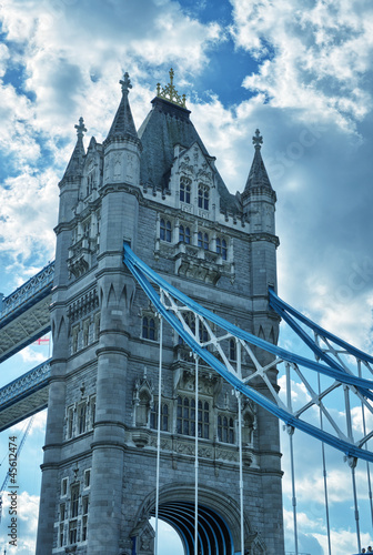 Tower Bridge Structure detail, London. The bridge is 244 m in le