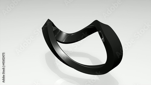 3d infinity rotating loop animation. photo