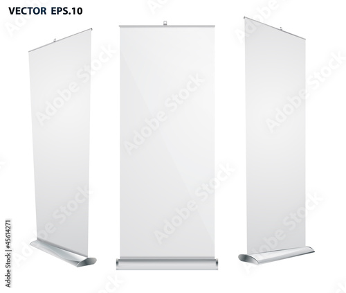 Vector roll up banner exhibition display