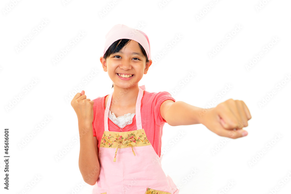 ガッツポーズの女の子 ガッツポーズの女の子