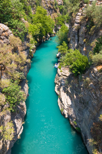 Schilderij op canvas rafting in the green canyon, Alanya, Turkey