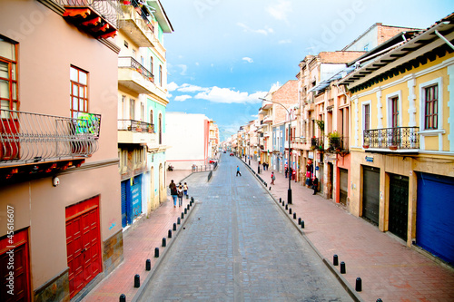Streets of Cuenca Ecuador during the festivities photo