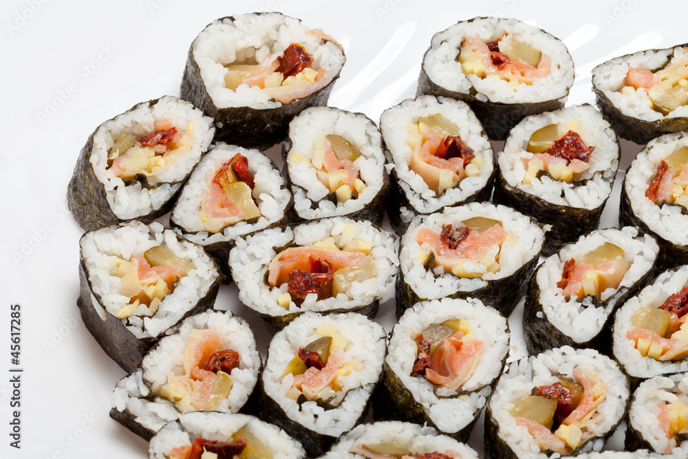 sushi isolated on white background sushi isolated on white background