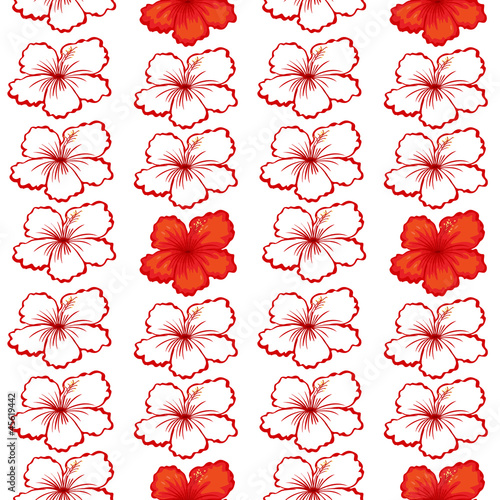 red hibiscus flowers