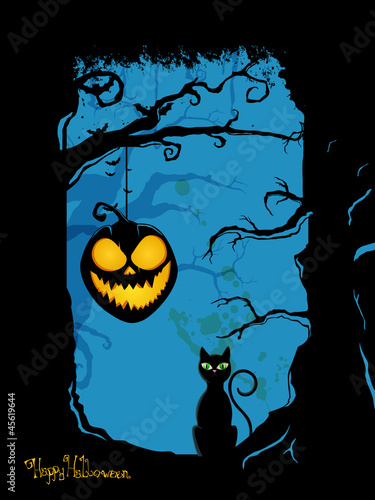 Vector Illustration of a Halloween Background