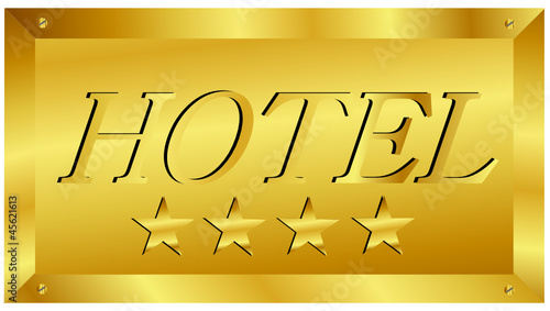 Schild 4 Sterne Hotel in Gold