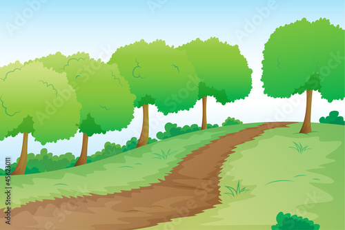 a road in nature