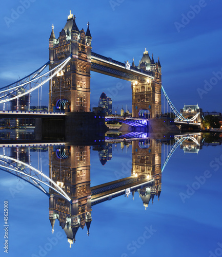Tower Bridge in the evening, London, UK